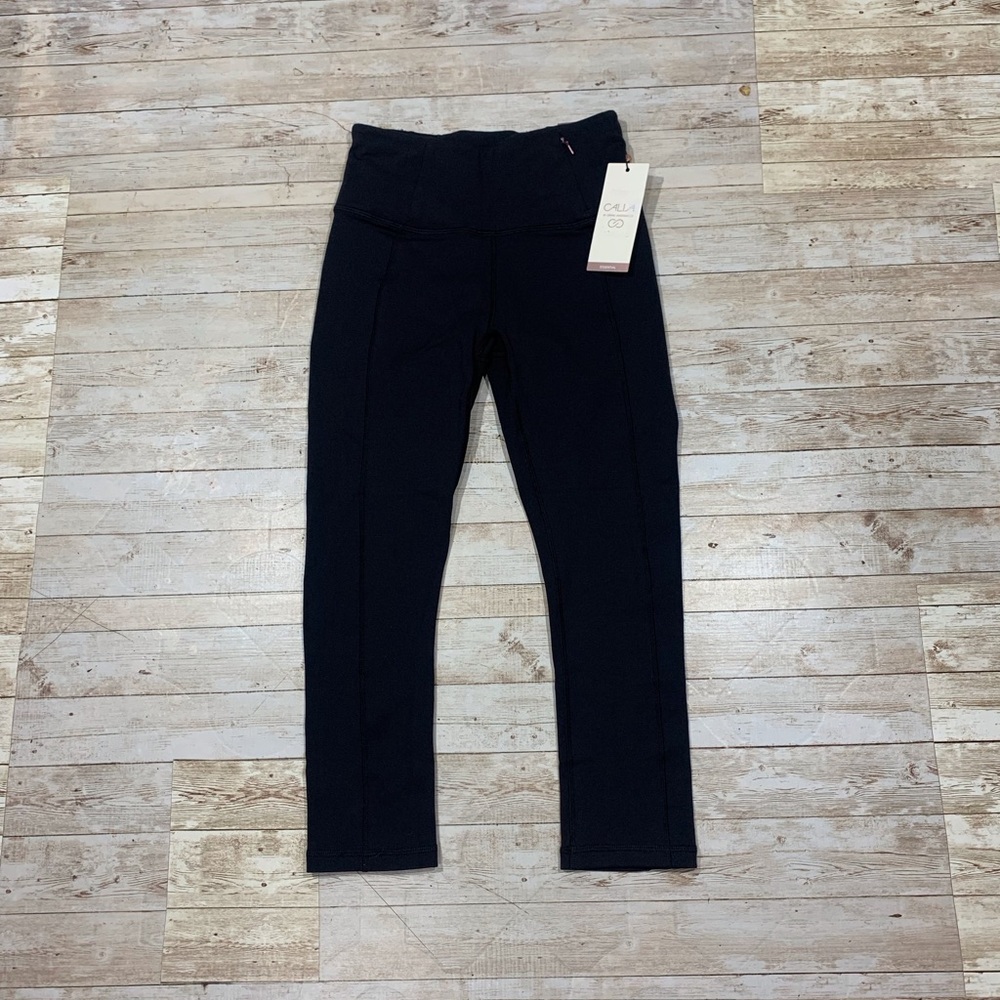 CALIA Essential High Rise Capri Legging Crop Black Athletic Active Size XS NWT